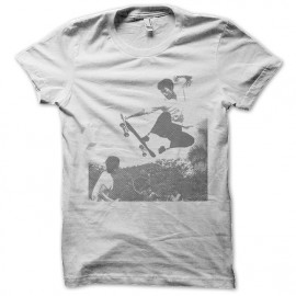 bruce lee shirt white skateboard