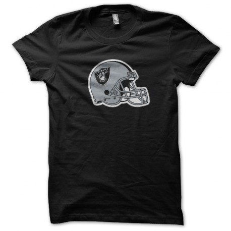 tee shirt casque raiders football américain noir