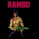 camiseta del negro de la camisa rambo