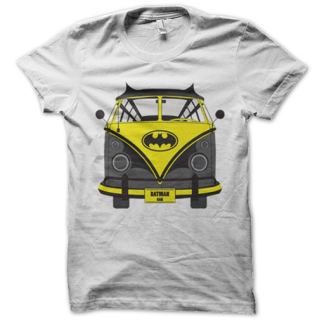 tee shirt batman car blanc