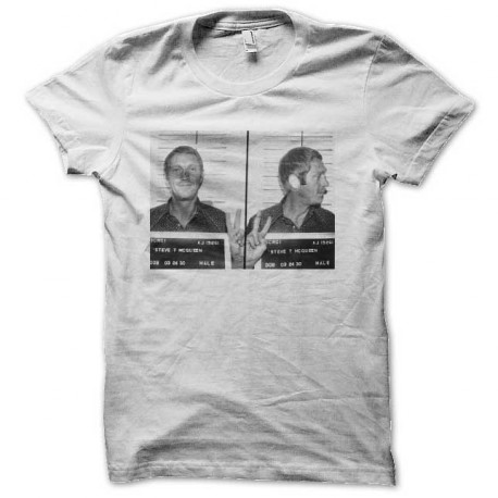 tee shirt steve mcqueen arrestation blanc