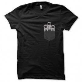 shirt pocket black pug