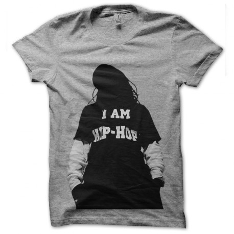 tee shirt I am hip hop gris
