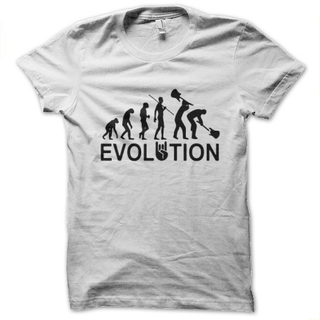 Evolution rock white t-shirt