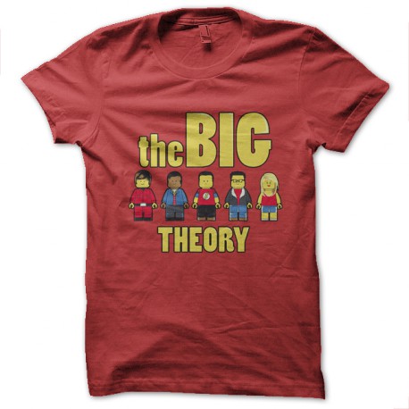 camisa de la teoría rojo grande