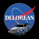 black tee shirt Delorean