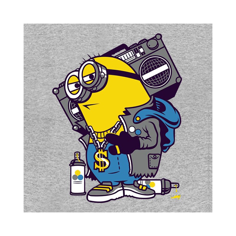 gray t-shirt hiphop minion.