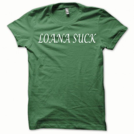 Loana Suck camiseta blanca / verde botella