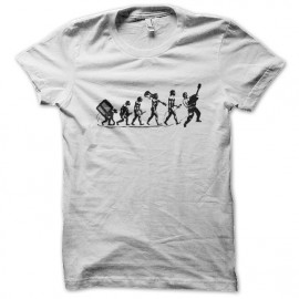 Evolution rock white t-shirt