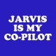 camisetas Jarvis es mi copiloto azul