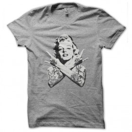 camiseta de Marilyn Monroe roca gris