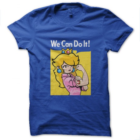 tee shirt We can do it bleu