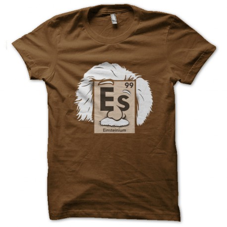 tee shirt einsteinium periodic table marron