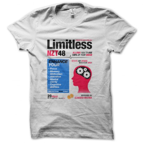 tee shirt limitless nzt blanc