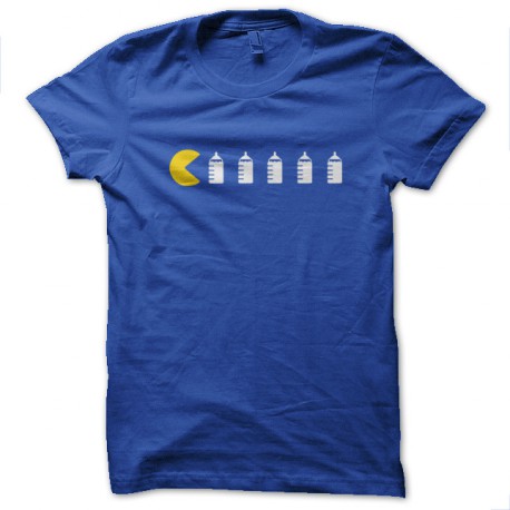 Pac man funny shirt blue