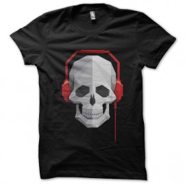 cráneo de la música camiseta negro