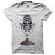 tee shirt microphon skull blanc