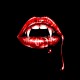 shirt black vampire lips