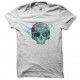 white shirt skull art