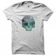 tee shirt skull art blanc