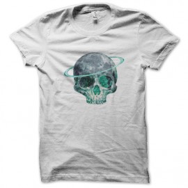 tee shirt skull art blanc