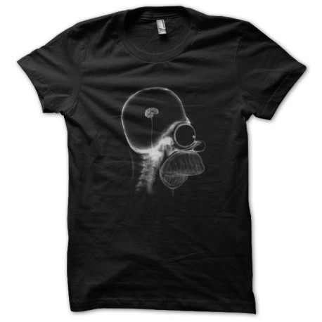 negro camiseta cerebro cuadrangular