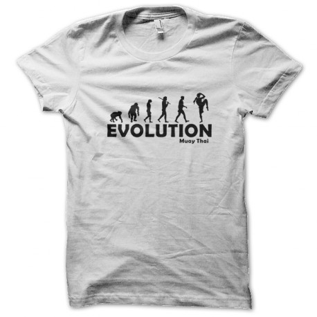 Camiseta de la evolución de muay thai blanco