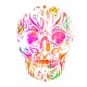 white shirt skull art