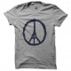 tee shirt paris peace and love gris