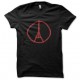 camisa de la paz negro parís Eiffel