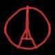 shirt paris peace Eiffel black