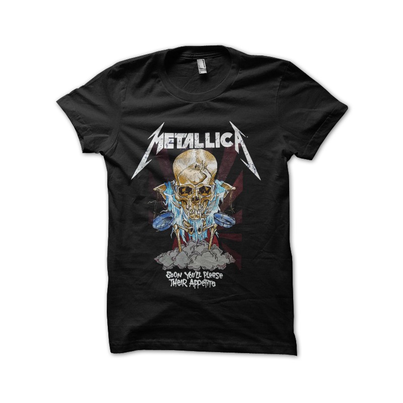 shirt metallica black skulls