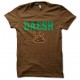 tee shirt daesh caca marron