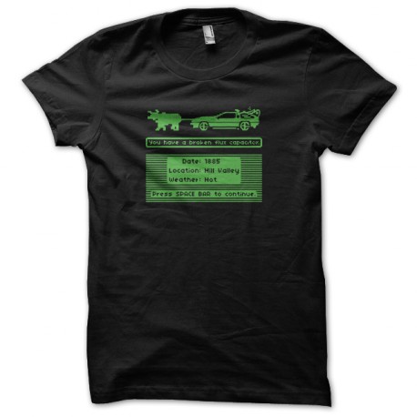 shirt delorean flux capacitor black broken