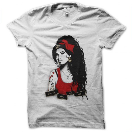 amy winehouse rip white shirt