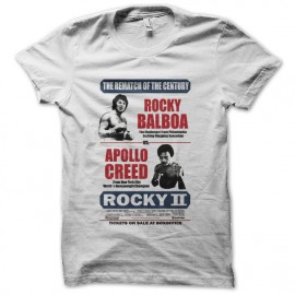 tee shirt rocky balboa contre apollo creed blanc