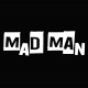 Mad Man camiseta blanca / negro