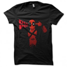 camiseta del negro de la camisa Deadpool