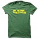 Tee shirt Mad Man jaune/vert bouteille