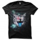 camiseta gato de negro fluo de espacio
