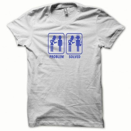 Problema resuelto camiseta azul / blanco