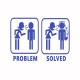 Problema resuelto camiseta azul / blanco