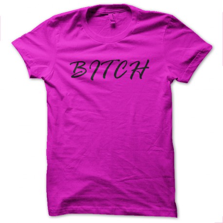 bitch t-shirt pink