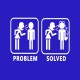 Problem Solved t-shirt white / royal