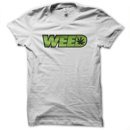 tee shirt weed ganja blanc