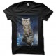 t-shirt cat techno in da space