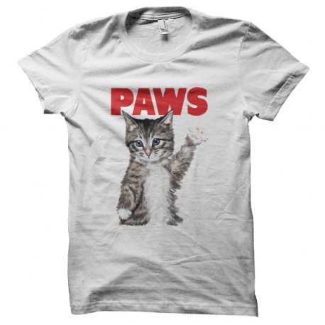 tee shirt paws chaton