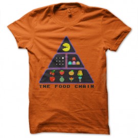 t-shirt chain food geek pacman