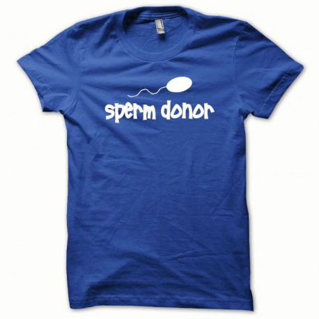 Sperm Donor t-shirt white / royal