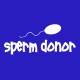 Tee shirt Sperm Donor blanc/bleu royal